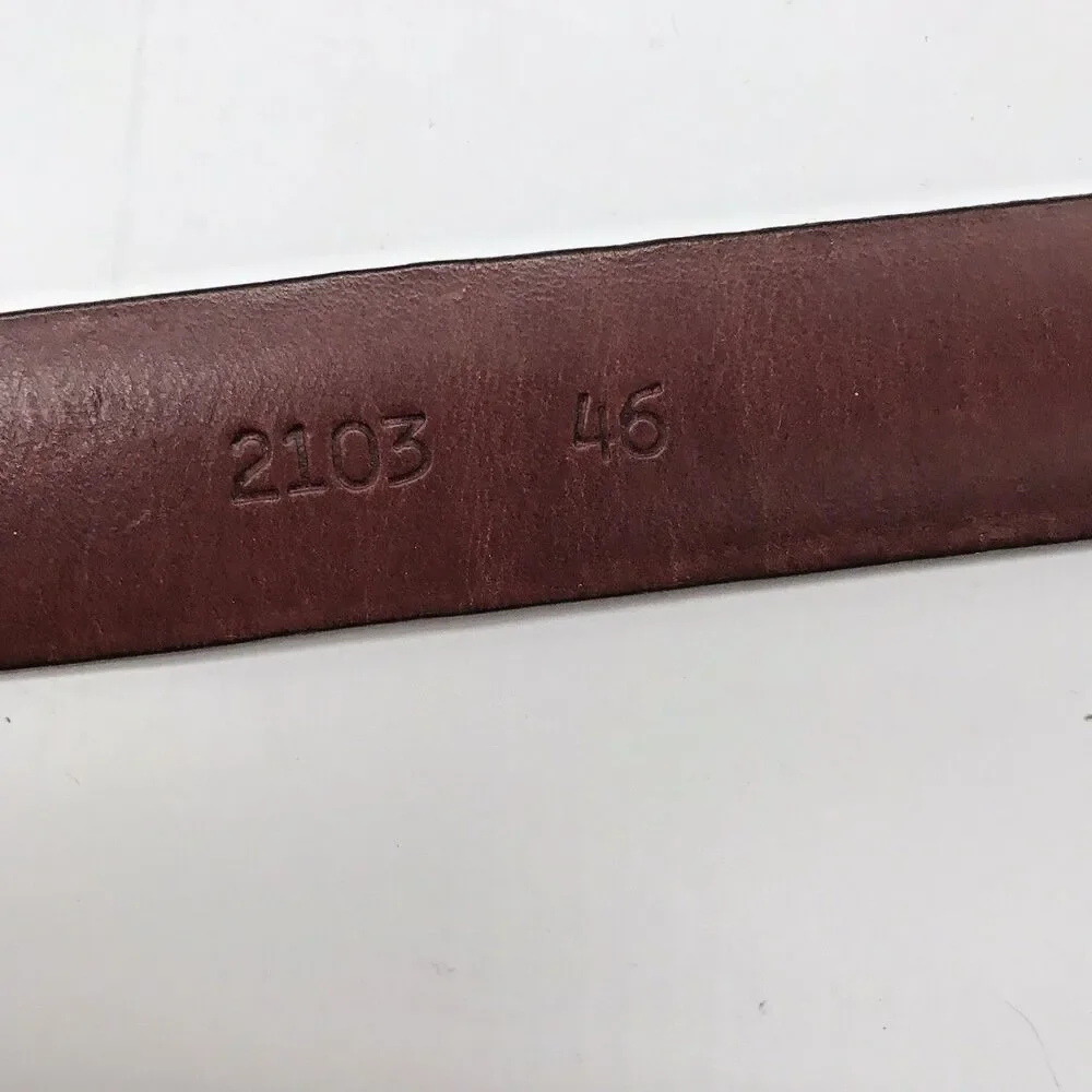 Tulliani Croc Embossed Italian Calfskin Belt Men's 46 Brown Roller Belt 2103 USA
